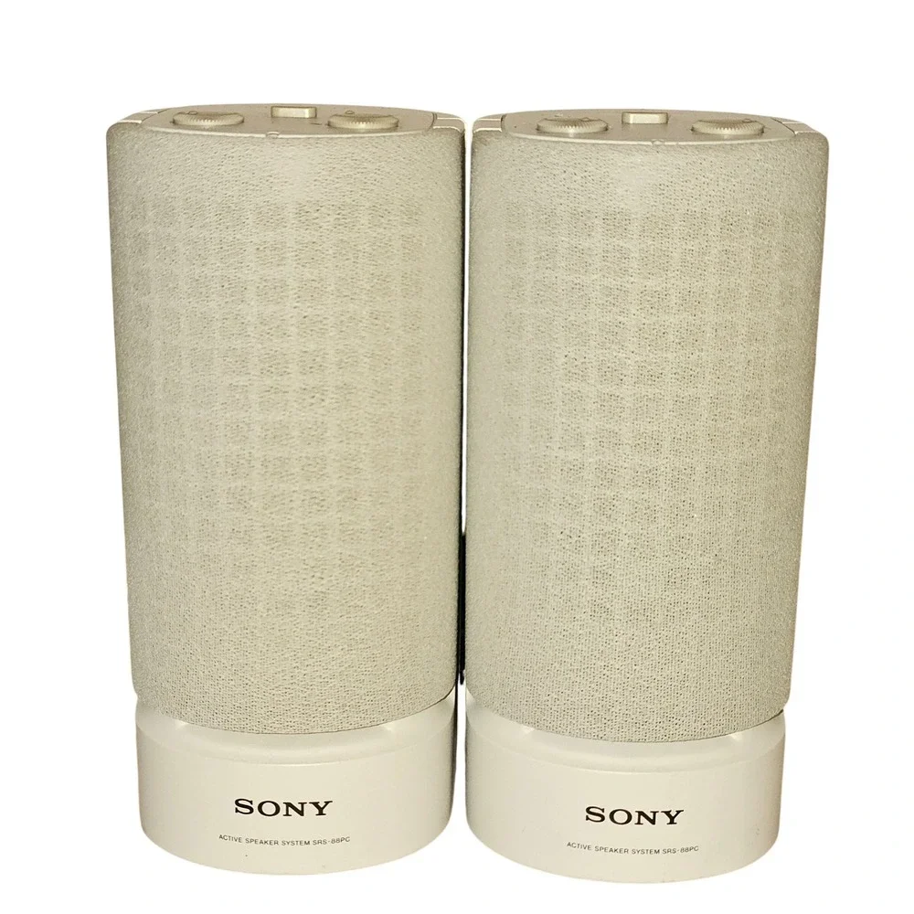 Sony‎ SRS-88PC Active Speaker System Pair Folding Bass Reflex Made in Japan